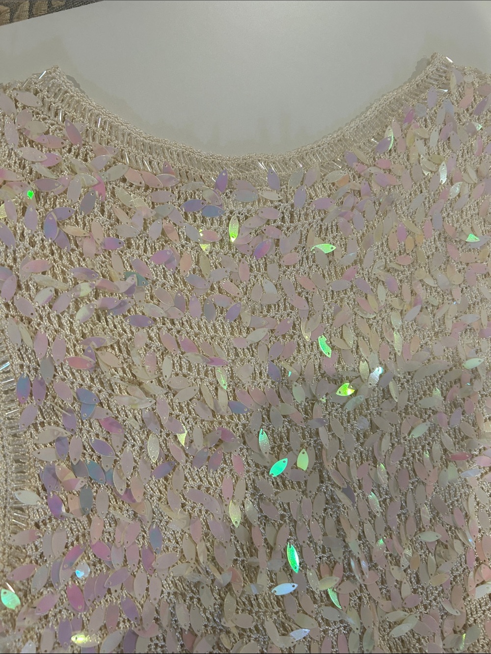Light Pink Sequin Shift top